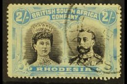 1910-13 2s Black & Dull Blue, Perf.15, Double Head, SG 178, Small And Very Light Ink Mark On Reverse,... - Other & Unclassified