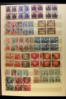 1918-1938 USED BLOCKS OF FOUR. A Collection Of All Different Used BLOCKS Of 4 On Stock Pages, Inc A Few 1918-19... - Altri & Non Classificati