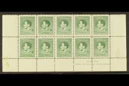 1937 5d Green Coronation With RE-ENTRY Variety, SG 210a, Within A Never Hinged Mint Positional Block Of Ten From... - Papúa Nueva Guinea