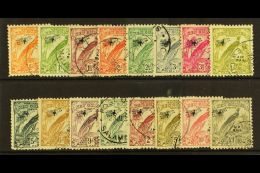 1932 10th Anniv Set (without Dates),  Overprinted Air Mail, SG 190/203, Very Fine And Fresh Used. (15 Stamps) For... - Papúa Nueva Guinea