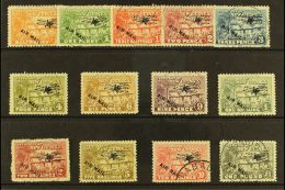 1931 Air Mail Overprint Set On "Huts" Issue Complete, SG 137/49, Very Fine And Fresh Used. Lovely Set. (13 Stamps)... - Papua-Neuguinea