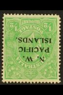 1918-22 ½d Green KGV With Mult Crown A Watermark Inverted, SG 119w, Fine Mint. For More Images, Please... - Papúa Nueva Guinea