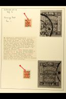 5 MILLIEMES PARTIAL PLATE RECONSTRUCTION 1920-21 Specialized Collection Of The 5m Orange (SG 41) & Yellow... - Palestina