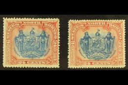 1897 CORRECTED INSCRIPTIONS 24c Perf 13½-14, SG 111, Plus 24c Perf 14½-15, SG 111b, Fine Mint. (2... - Noord Borneo (...-1963)