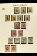 1894 PICTORIAL ISSUE Fine Mint Selection With Perforation Types Including 1c Black And Bistre/olive (7) 2c Black... - Noord Borneo (...-1963)