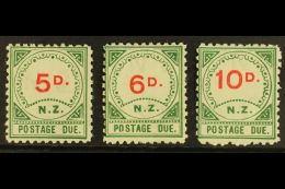 POSTAGE DUE 1899 5d, 6d, And 10d Complete Set, Small "D", SG D6/D8, Fine Mint. (3 Stamps) For More Images, Please... - Sonstige & Ohne Zuordnung