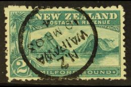 1899 2s Blue Green, Milford Sound, On Laid Paper, SG 269a, Superb Used With Central Waipawa Cds. For More Images,... - Sonstige & Ohne Zuordnung