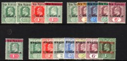 ENGLISH: 1908-10 Overprinted Issues SG 1/16 Complete, Fine Mint. (17 Stamps) For More Images, Please Visit... - Andere & Zonder Classificatie