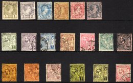 1885-1894 19TH CENTURY USED RANGE On A Stock Card. Includes 1885 Charles III Set To 15c & 40c, 1891 Albert I... - Andere & Zonder Classificatie