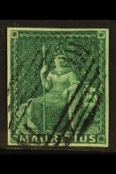 1858 (4d) Green, Britannia, SG 27, Superb Used With Large Even Margins And Deep Colour. A Beauty! For More Images,... - Mauritius (...-1967)