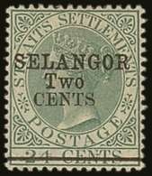 SELANGOR 1891 2c On 24c Green Surch. Type 39, SG 48, Fine Mint. For More Images, Please Visit... - Sonstige & Ohne Zuordnung