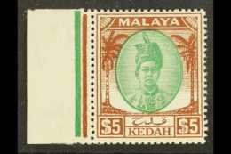 KEDAH 1950-55 $5 Green & Brown, SG 90, Never Hinged Mint Marginal For More Images, Please Visit... - Andere & Zonder Classificatie