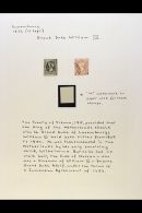 1852-1880 USED COLLECTION On Leaves, Inc 1852 10c & 1sgr (both 4 Margins), Plus A Piece Of Wmk'd Stamp Paper,... - Autres & Non Classés