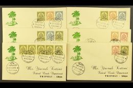 1959 TRIPOLITANIA SUB-OFFICE COVERS. A Pretty Collection Of Matching Covers Bearing Combinations Of Definitive... - Libyen