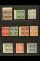 1938-51 KGVI MINT BLOCKS OF 4 On A Stock Page. ALL DIFFERENT And Including 1938-51 Definitive Values To 6d, 1946... - Leeward  Islands