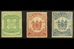 1896 North Borneo Issues In Changed Colours, Overprint Omitted Set, SG 80/82a, Mint (3). For More Images, Please... - Noord Borneo (...-1963)