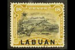 1894-96 18c Olive- Bistre, SG 72, Very Fine Used For More Images, Please Visit... - North Borneo (...-1963)