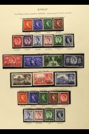 1952-60 VERY FINE MINT COLLECTION On Printed Album Pages, Includes 1952-54 Complete Set, 1953 Coronation Set, 1955... - Koweït