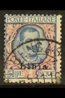 LIBYA 1912-15 5L Blue And Rose, SG 15 (Sassone 11), Fine Used With Full Perfs And Lovely Colour. For More Images,... - Autres & Non Classés