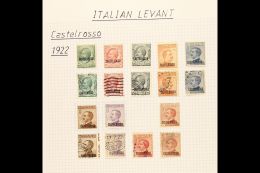 CASTELROSSO 1922-24 Mint And Used Collection On Album Pages, Includes 1922 (horizontal Opts) Set To 50c And 85c... - Autres & Non Classés