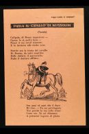 WWII PROPAGANDA LEAFLET 1942 Printed Leaflet Written In Italian Produced By The Russians To Be Distributed Between... - Non Classés