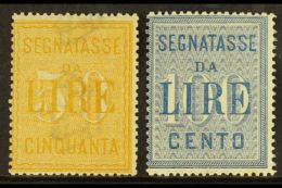 POSTAGE DUES 1903 50L Yellow And 100L Blue, Sassone S. 2305, Very Fine Mint, Extremely Lightly Hinged. Cat... - Ohne Zuordnung