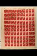 ITALIAN SOCIAL REPUBLIC 1944 75c Carmine, Rome Printing Type II (Sass 494) - A COMPLETE SHEET Of 100 Stamps With... - Sin Clasificación