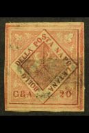 NAPLES 1858 20g Lilac Rose, Sass 12a, Very Fine Used With 4 Large Neat Margins Showing All Outer Frame Lines... - Unclassified