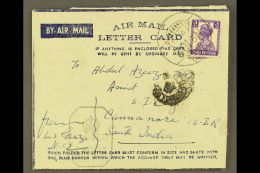 1942 (27 May) Air Letter With India 3a Stamp Tied FPO No. 102 Of 27th May 1942 (Mosul) Cds Pmk, Variously Censored... - Iraq
