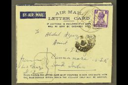 1942 (27 May) Air Letter With India 3a Stamp Tied FPO No. 102 Of 27th May 1942 (Mosul) Cds Pmk, Variously Censored... - Irak