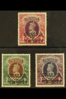 GWALIOR 1938 Geo VI  High Values, 10r - 25r, SG 115/7, Very Fine And Fresh Mint. (3 Stamps) For More Images,... - Altri & Non Classificati