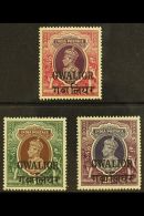 GWALIOR 1938 Geo VI  High Values, 10r - 25r, SG 115/7, Very Fine And Fresh Mint. (3 Stamps) For More Images,... - Sonstige & Ohne Zuordnung