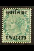 GWALIOR 1885 ½a Blue Green, Hindi Inscription 15-15½mm Long, SG 4b, Very Fine Mint For More Images,... - Other & Unclassified