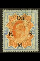 OFFICIAL 1909 KEVII 25R Brownish Orange And Blue, SG O72, Very Fine Used. For More Images, Please Visit... - Altri & Non Classificati