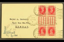 1944 PRISONER OF WAR COVER Cover Franked With KGVI 1a Tete-beche Gutter Block Of 4, With "EXPERIMENTAL P.O." &... - Otros & Sin Clasificación