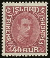 1931-37 40a Lilac-red King Christian (re-drawn), Mi 164, Very Fine Never Hinged Mint. Scarce Stamp. For More... - Autres & Non Classés