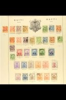 1881-1906 OLD TIME CHIEFLY USED COLLECTION On Old Dedicated Album Pages Including 1881 Imperf Liberty Set To 20c... - Haiti