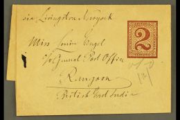 RARE DESTINATION 1894 2c Brown Newspaper Wrapper Sent From Guatemala Via New York To Rangoon, Burma. Pen Cancelled... - Guatemala