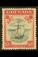 1938 10s Slate Blue And Bright Carmine, Perf 12, SG 163c, Very Fine And Fresh Mint. Rare Stamp. For More Images,... - Grenada (...-1974)