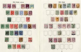 1875-1935 USED COLLECTION On Old Pages, ALL DIFFERENT, Inc 1875 4d & 6d, 1876-84 Set, 1884-91 Set, 1898-1902... - Costa De Oro (...-1957)