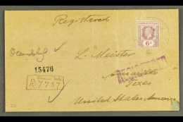 OCEAN ISLAND 1924 Registered Cover To USA, Bearing KGV 6d, Cancelled By "G.P.O. Ocean Isld." Pmk, With Hand... - Gilbert- En Ellice-eilanden (...-1979)