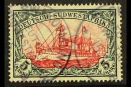 SOUTH WEST AFRICA 1906 5m Carmine And Black Wmk Lozenges, SG 32 (Michel 32), Very Fine Used. For More Images,... - Altri & Non Classificati