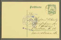 SOUTH WEST AFRICA 1913 (25 Apr) 5pf Postal Stationery Card To Germany With Fine "WALDAU" Cds Cancel, Berlin "clock... - Sonstige & Ohne Zuordnung