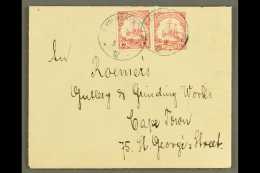 SOUTH WEST AFRICA 1912 (3 Sep) Neat Cover To Cape Town Bearing 10pf Yacht X2 Tied By "KOLMANNSKUPPE" Cds Cancels.... - Altri & Non Classificati