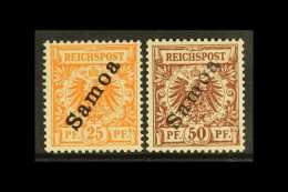 SAMOA 1900-01 Overprinted 25pf And 50pf Mi. 5/6, Fine Mint. (2) For More Images, Please Visit... - Sonstige & Ohne Zuordnung