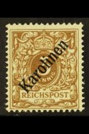 CAROLINE ISLANDS 1899 3pf Grey-brown Overprint Type I (Michel 1 I, SG 1), Fine Mint, Very Fresh. For More Images,... - Other & Unclassified