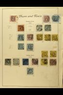 THURN & TAXIS 1852-1866 USED OLDE TYME COLLECTION WITH EXCELLENT CANCELLATION INTEREST Arranged On Three Album... - Autres & Non Classés
