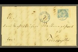 OLDENBURG 1862 (19 Apr) Entire Letter Bearing 1861 1gr Blue (Michel 12, SG 23) Tied By Blue "Oldenburg" Cds... - Andere & Zonder Classificatie