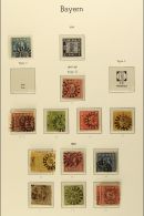 BAVARIA 1849-68 Used Imperfs Collection, Includes 1849 3pf (plate) Fine Used, 1850-58 Set, 1862 New Colours Set To... - Other & Unclassified