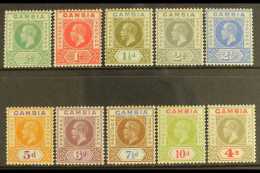 1921-22 (wmk Mult Script CA) Complete Set, SG 108/17, Very Fine Mint. (10 Stamps) For More Images, Please Visit... - Gambie (...-1964)